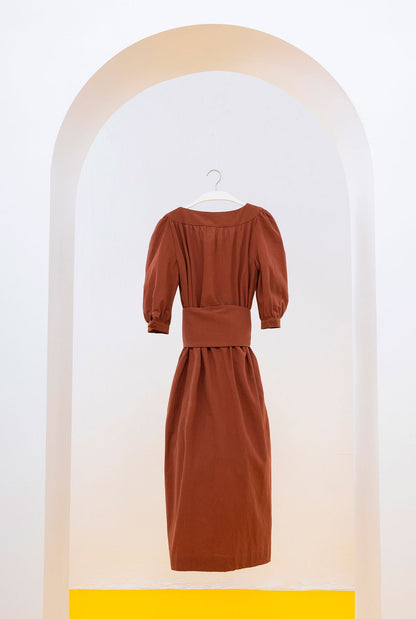 VESTIDO MARGARITA MARRÓN Dresses SOY FASCINANTE 