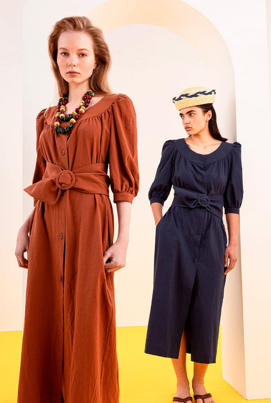 VESTIDO MARGARITA MARRÓN Dresses SOY FASCINANTE 