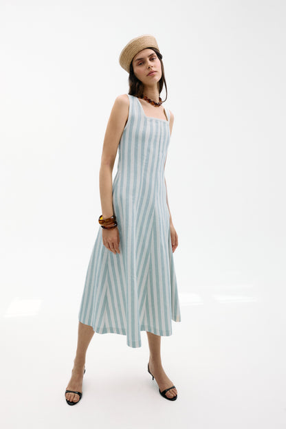 Vestido Marinella Rayas Azul Dresses IPA BRAND 