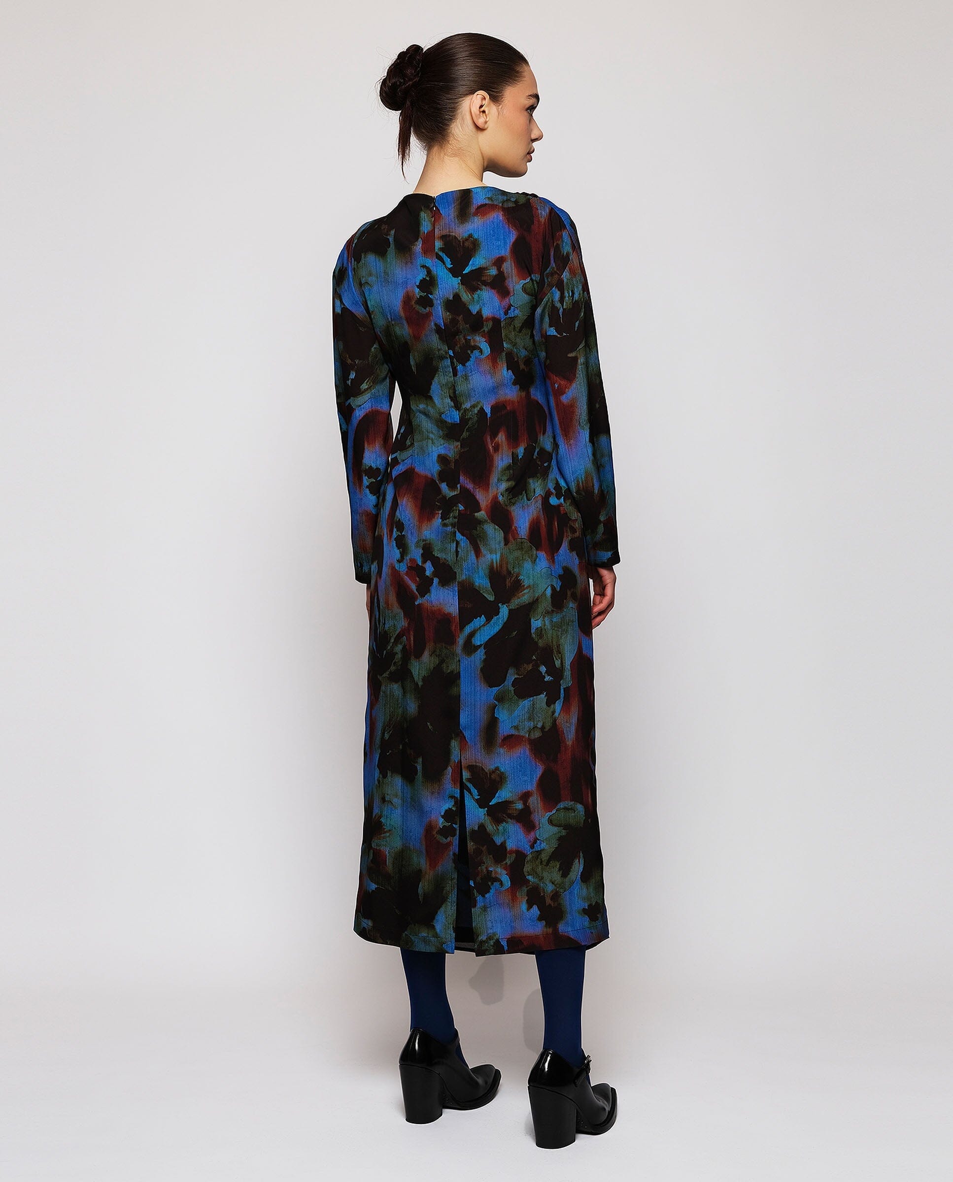 Vestido midi azul estampado Dresses Mirto 