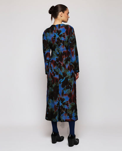 Vestido midi azul estampado Dresses Mirto 