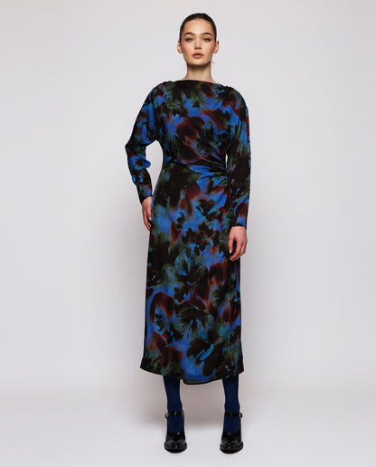 Vestido midi azul estampado Dresses Mirto 