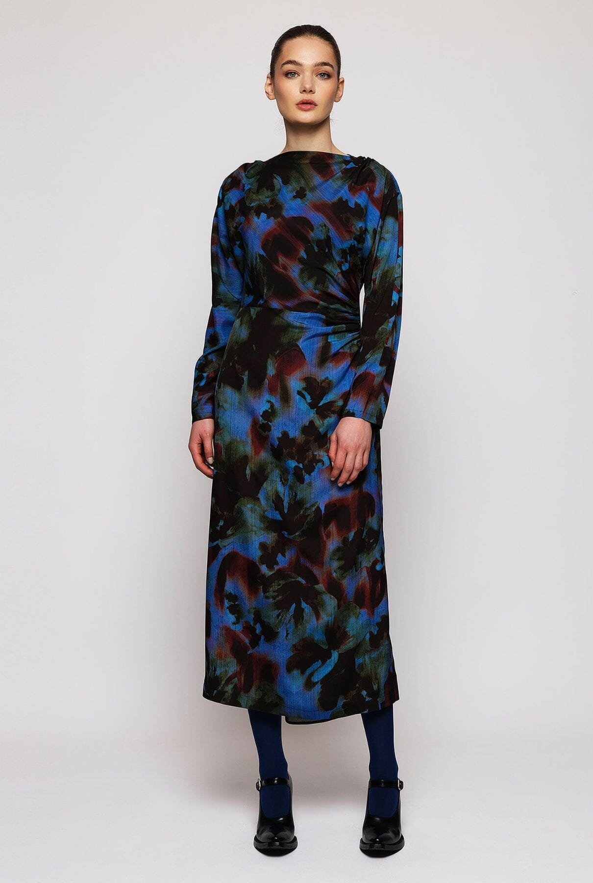 Vestido midi azul estampado Dresses Mirto 