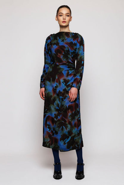 Vestido midi azul estampado Dresses Mirto 