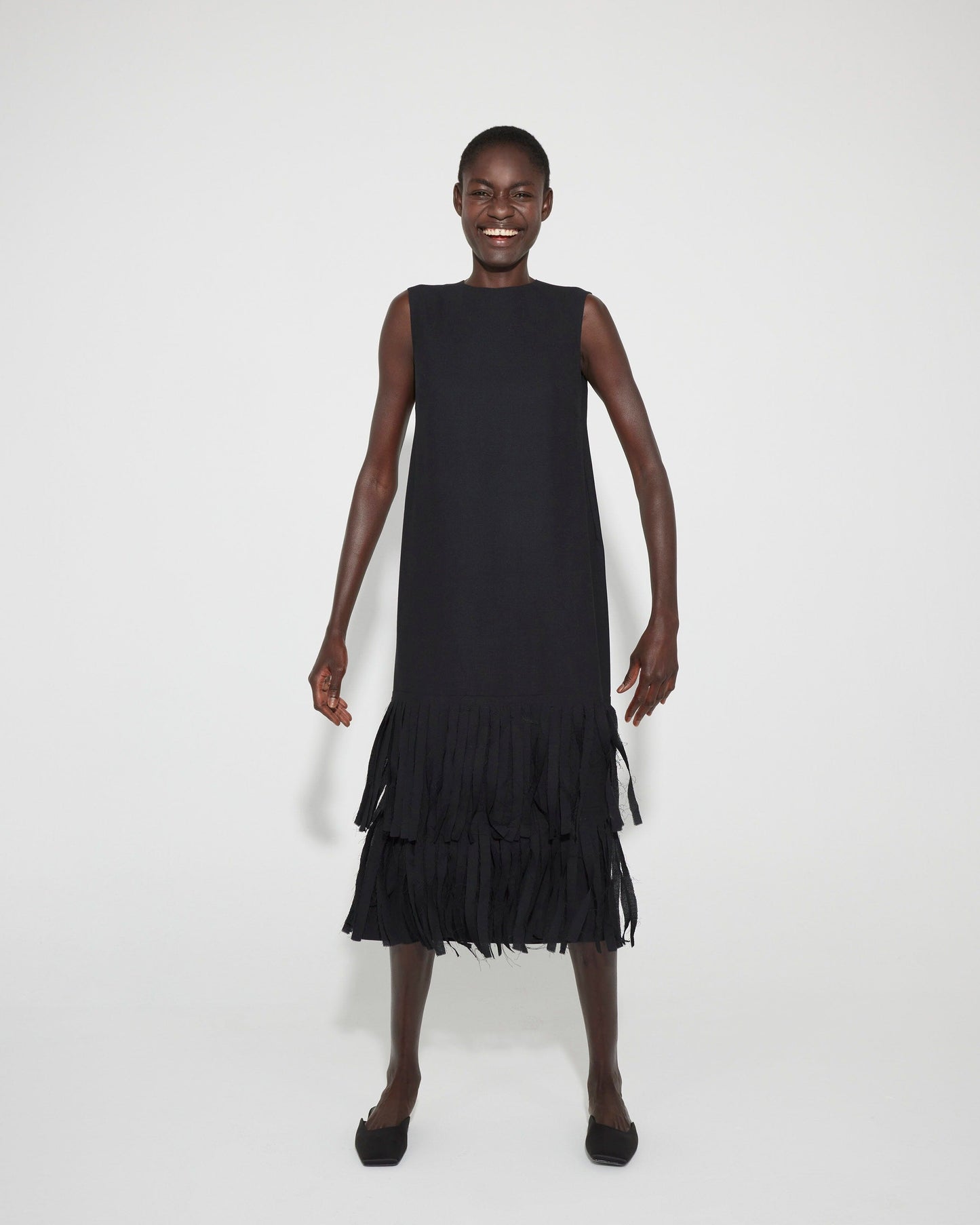 Vestido midi con flecos rusticos Dresses Tot-Hom 