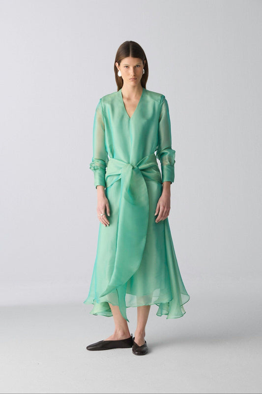 Vestido midi lazada verde Dresses Miguel Marinero 