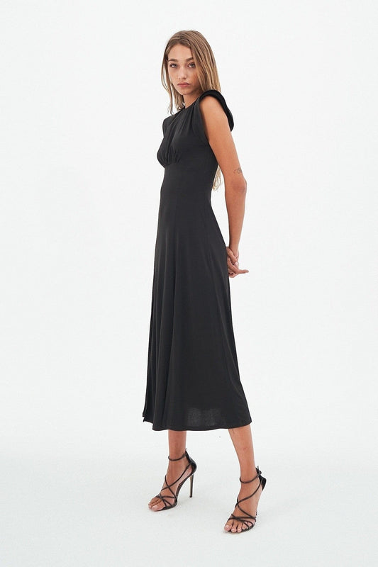 Vestido Midi Negro Elegante Epilota Dresses CLARO Couture 