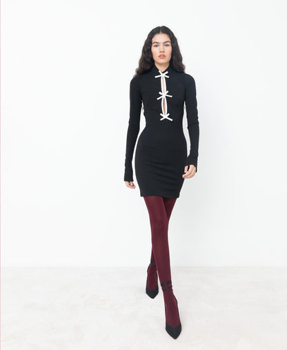 Vestido Mini Negro Vincent Dresses CLARO Couture 