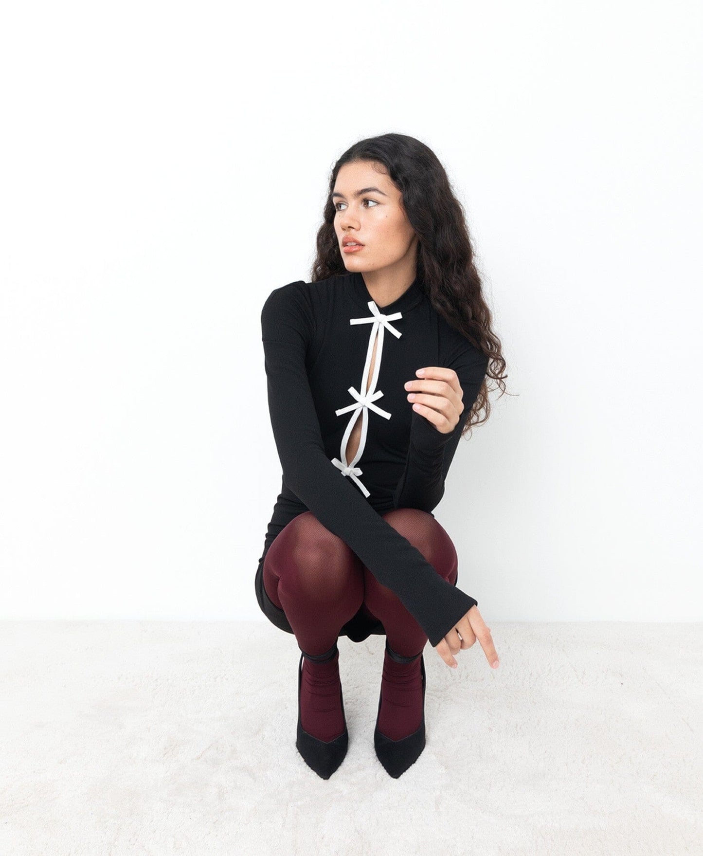 Vestido Mini Negro Vincent Dresses CLARO Couture 