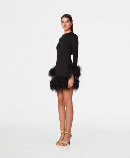 Vestido Negro Mini Bianca Dresses CLARO Couture 