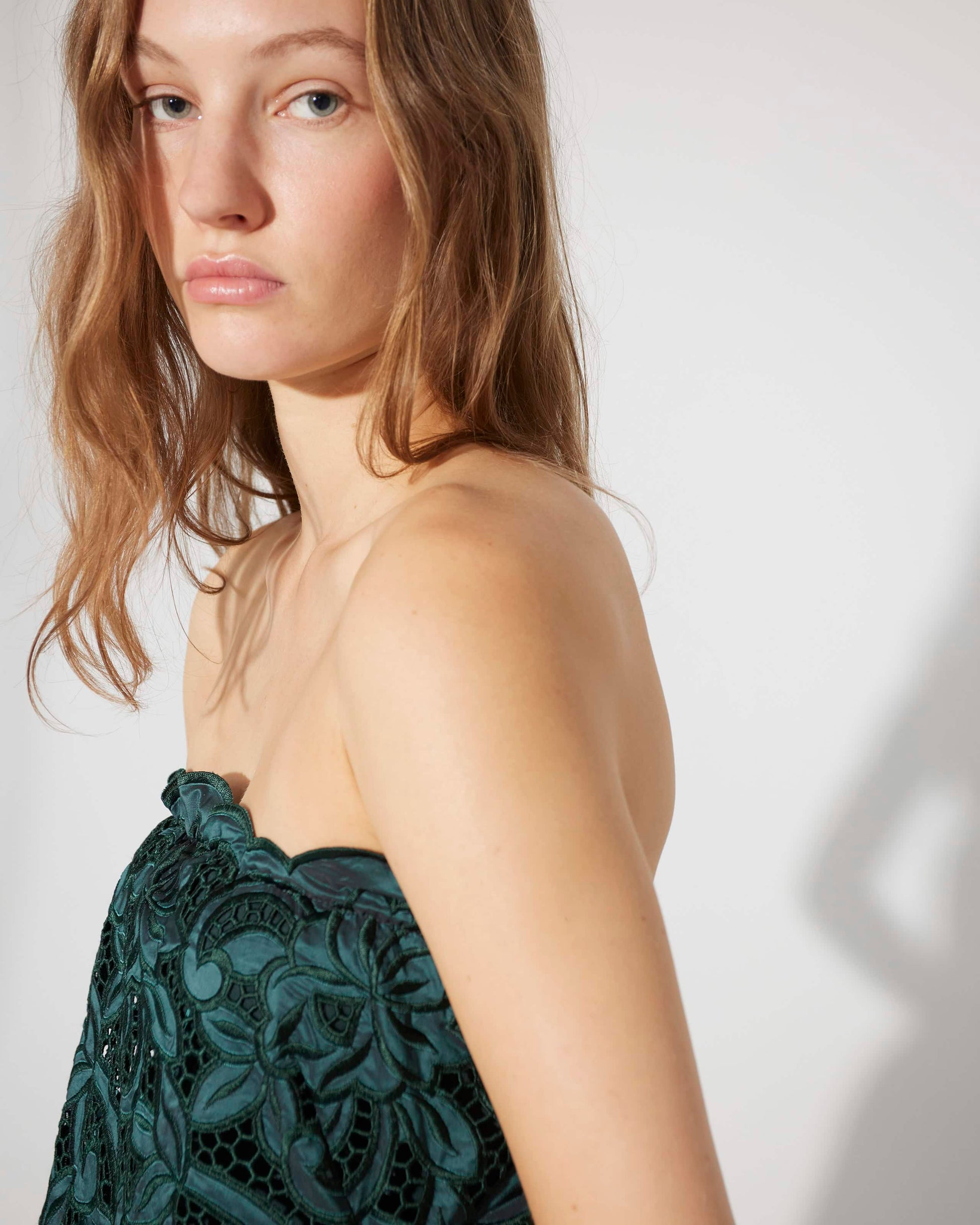 Vestido palabra de honor de encaje Dresses Tot-Hom 