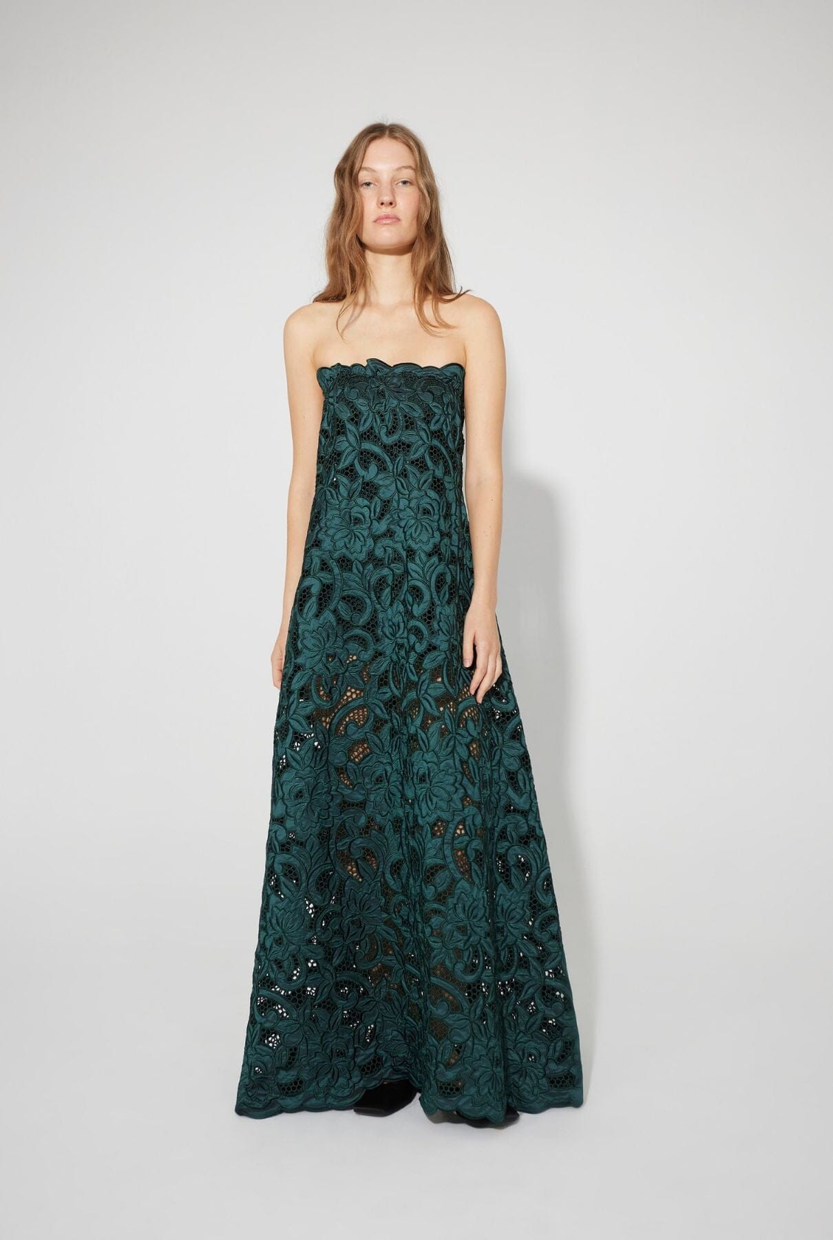 Vestido palabra de honor de encaje Dresses Tot-Hom 