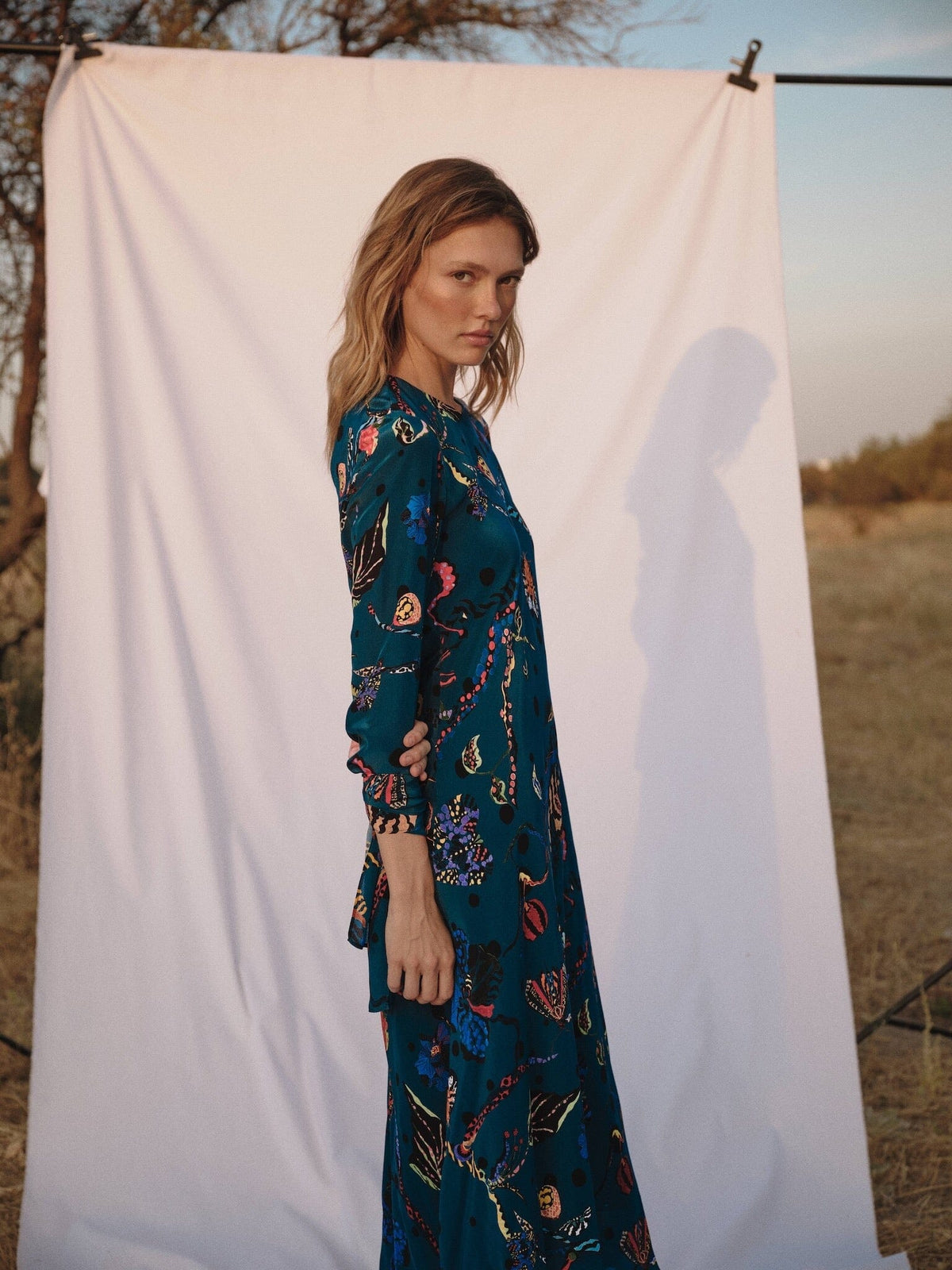 Vestido Sarah azul pato Dresses Galcon Studio 