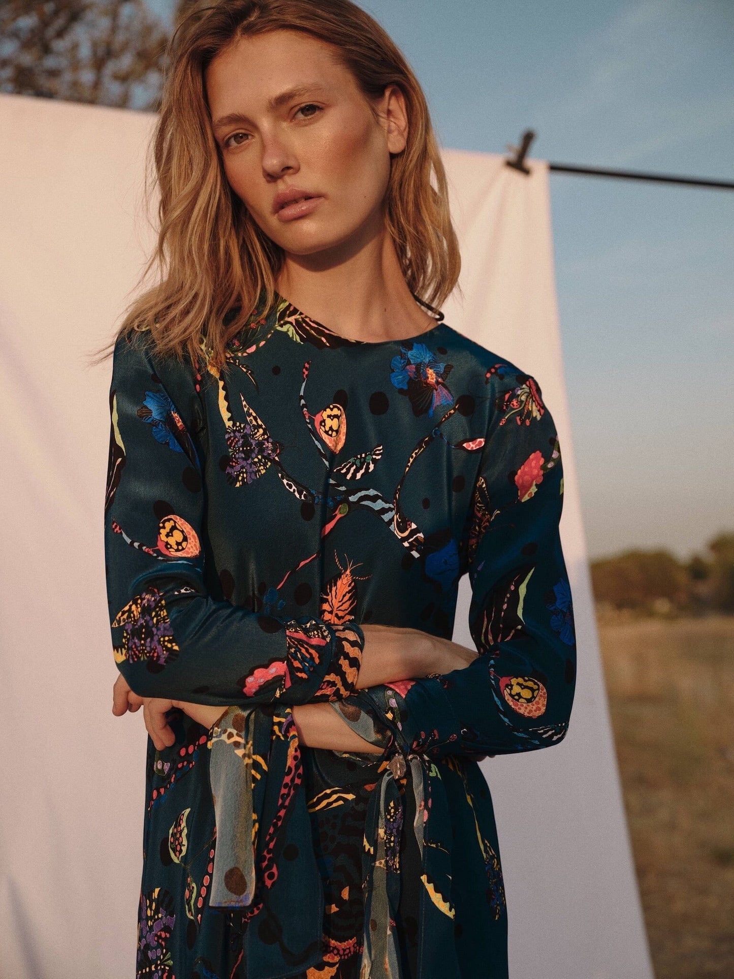 Vestido Sarah azul pato Dresses Galcon Studio 