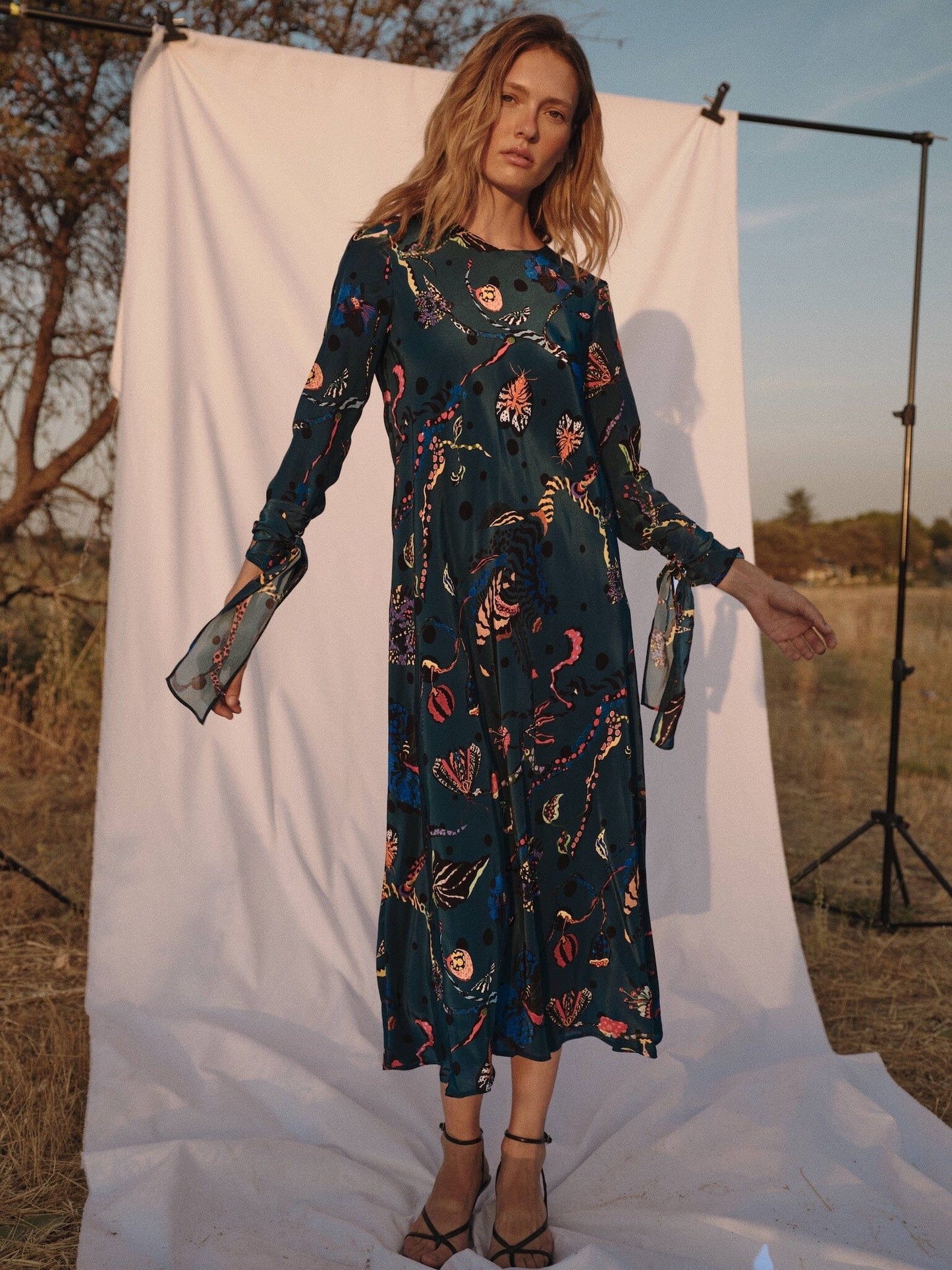 Vestido Sarah azul pato Dresses Galcon Studio 