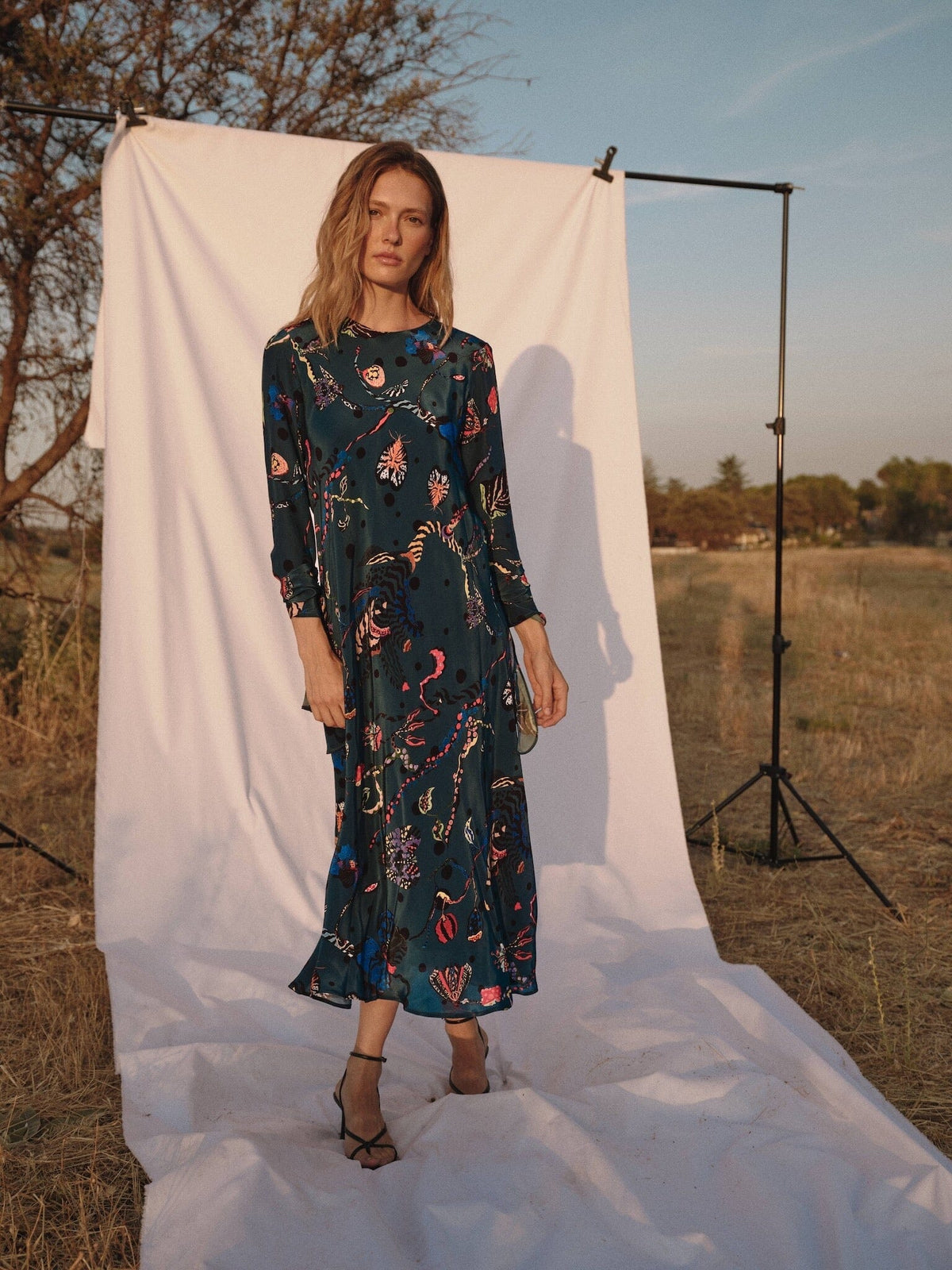 Vestido Sarah azul pato Dresses Galcon Studio 