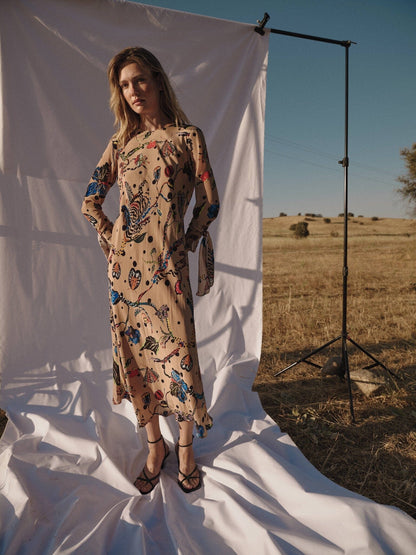 Vestido Sarah beige Dresses Galcon Studio 