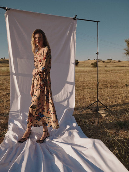 Vestido Sarah beige Dresses Galcon Studio 