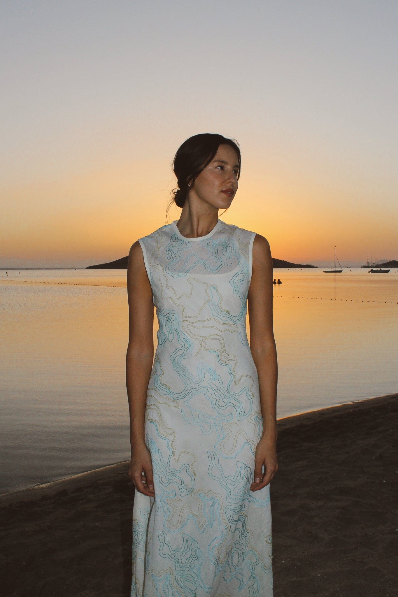 Vestido Sosiego Bordados Azules Dresses IPA BRAND 