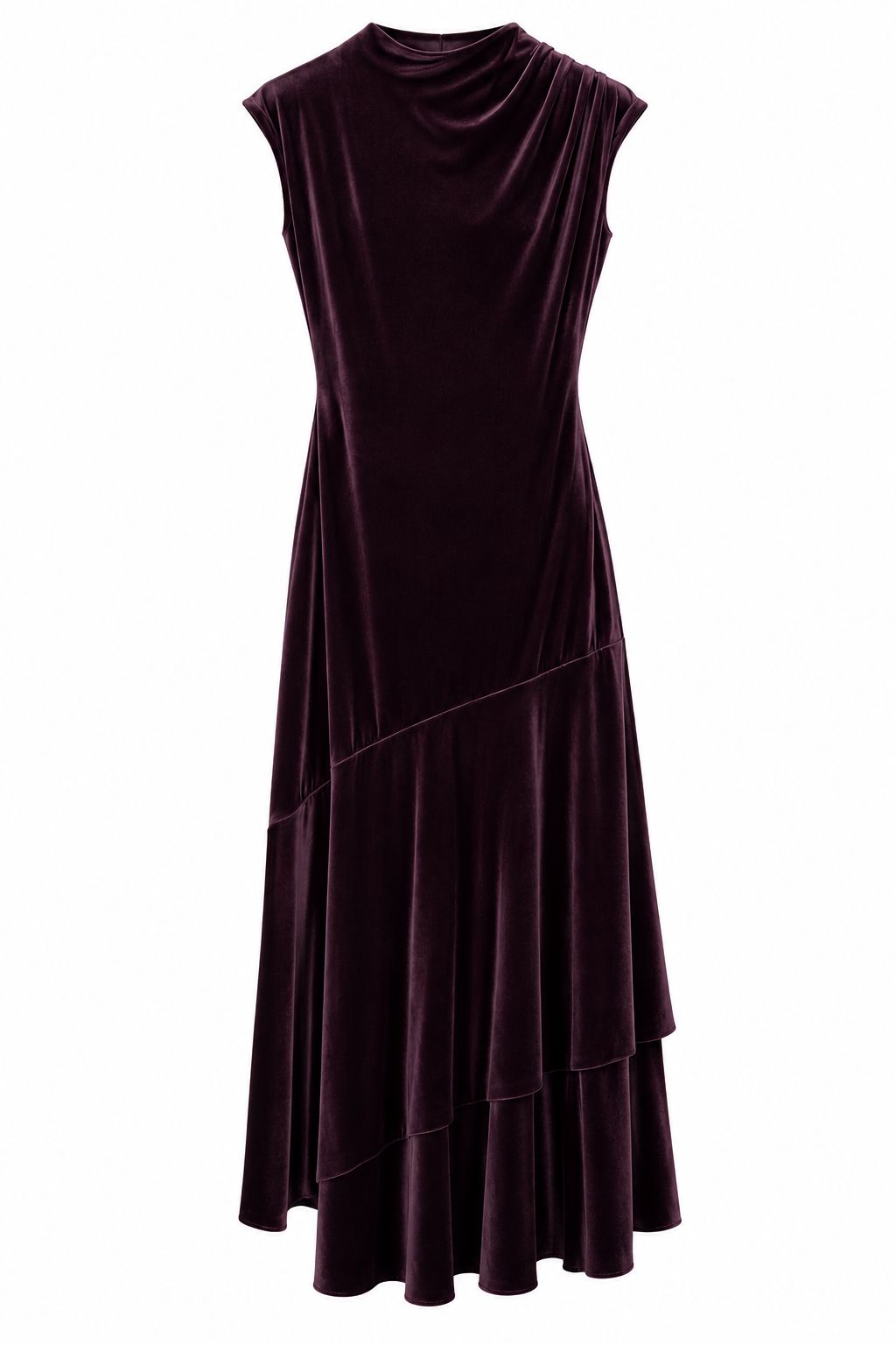 VESTIDO TERCIOPELO CLARA Dresses Elisa Cortés Berenjena 36 