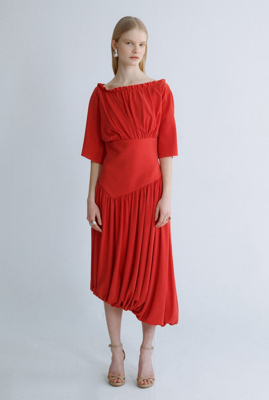 Vestido twist rojo Dresses Miguel Marinero 