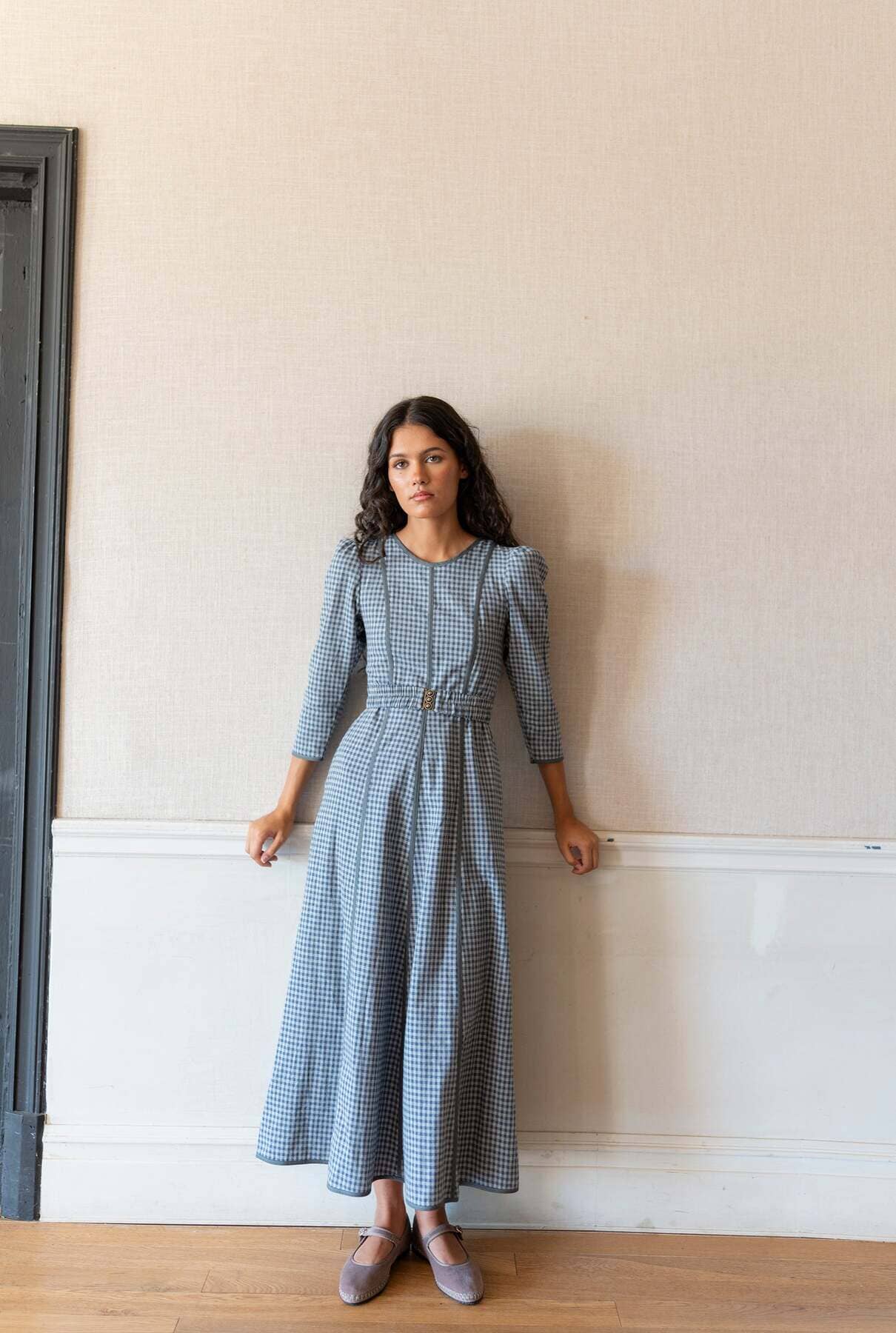 Vestido Vichy Bleu Dresses Vano Studio 