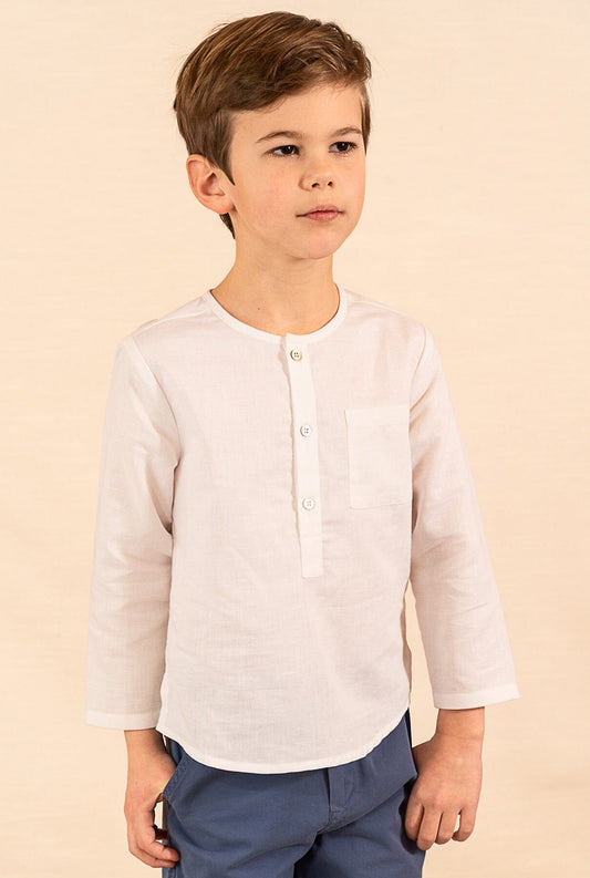Victor Shirt White Kids Clothing Amaia London 