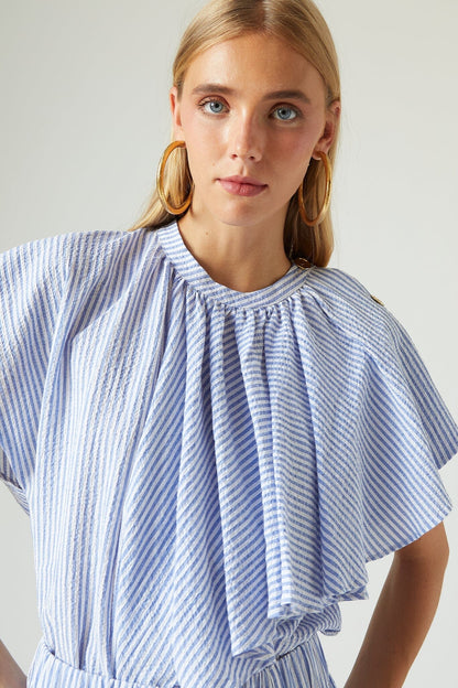 Vivi Top Ibiza Blue Tops and Blouses The Label Edition 