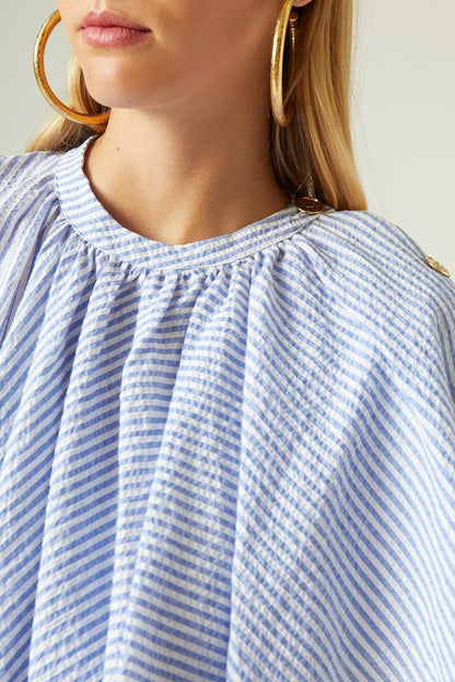 Vivi Top Ibiza Blue Tops and Blouses The Label Edition 