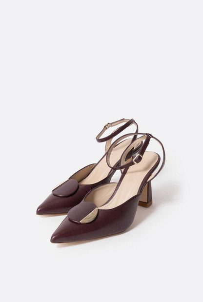 Vivienne aubergine Heels Mint and Rose 