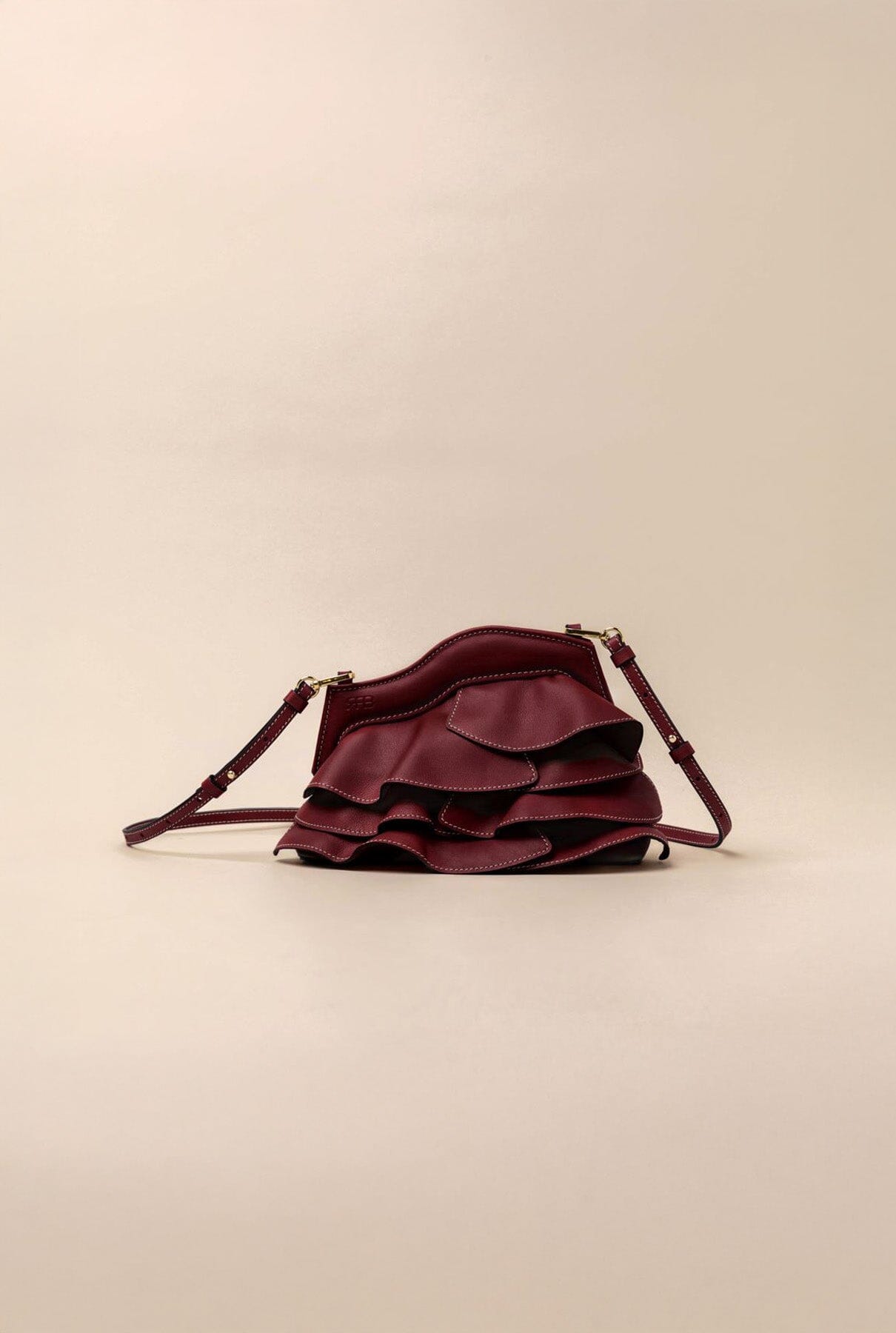 Vuelo Burgundy Leather Soft Clutch Crossbody bags RFB 