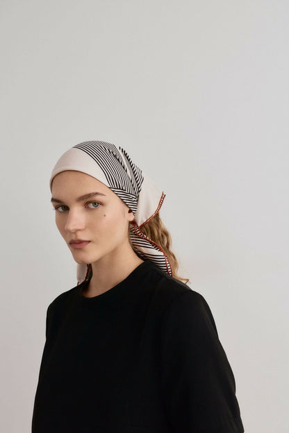 WEAVE SCARF CREAM Foulards & Scarves Van Hise 