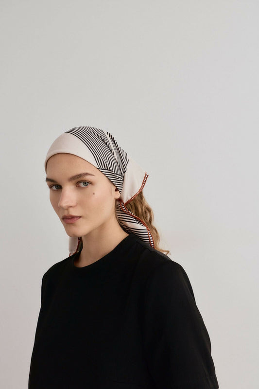 WEAVE SCARF CREAM Foulards & Scarves Van Hise 