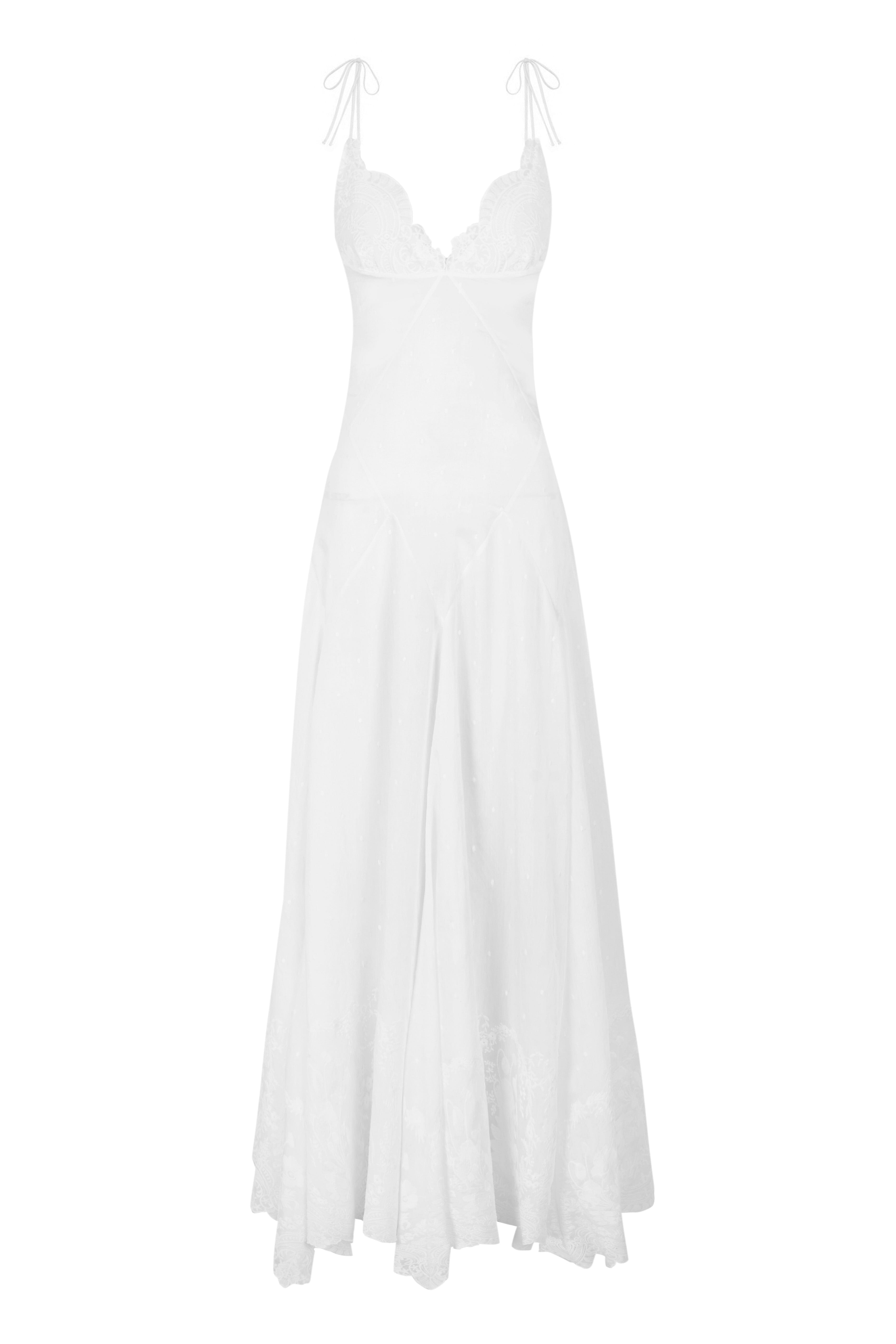 White Lace Long Dress – ES Fascinante