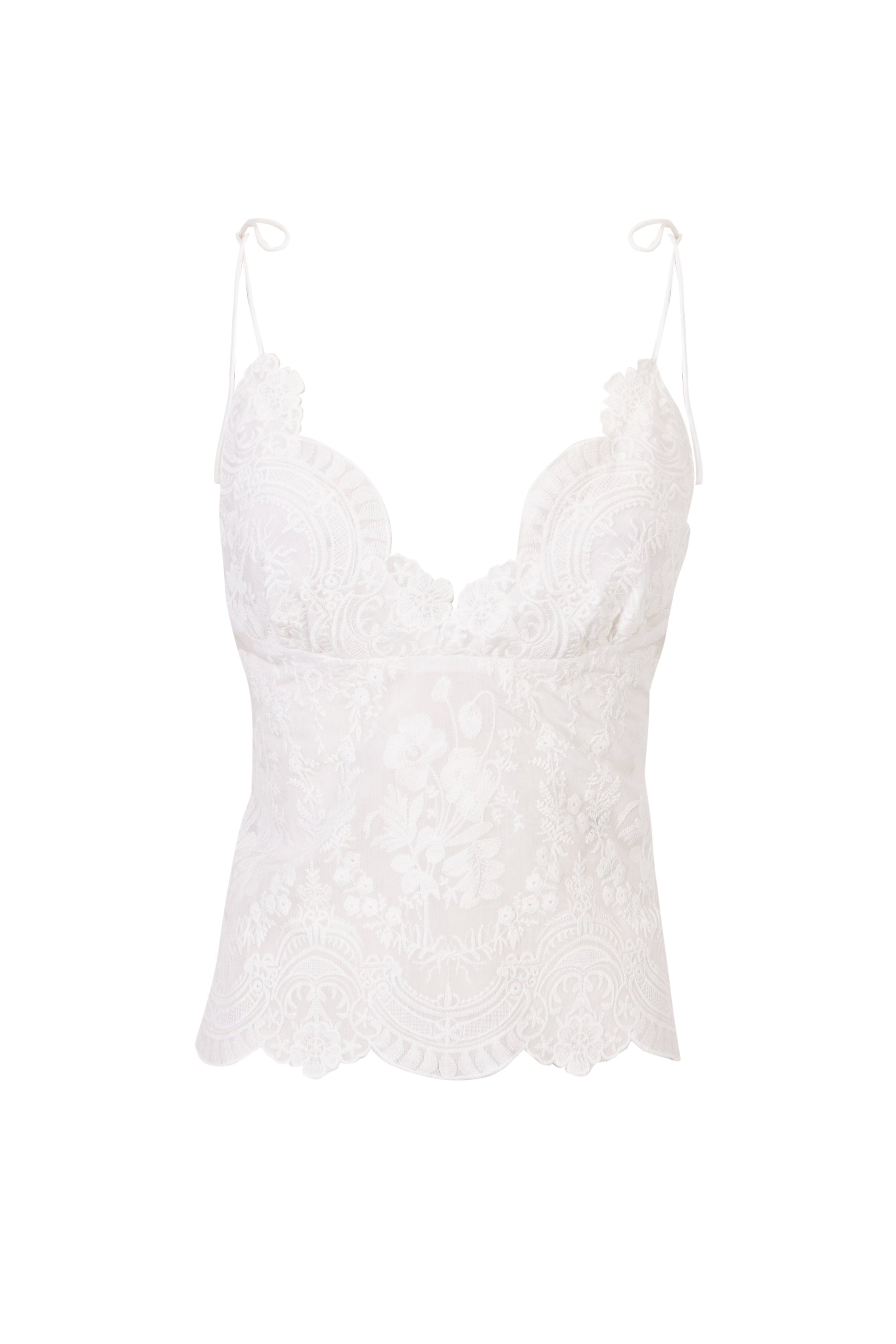 White Lace Top Shirts & Tops PALOMO SPAIN 