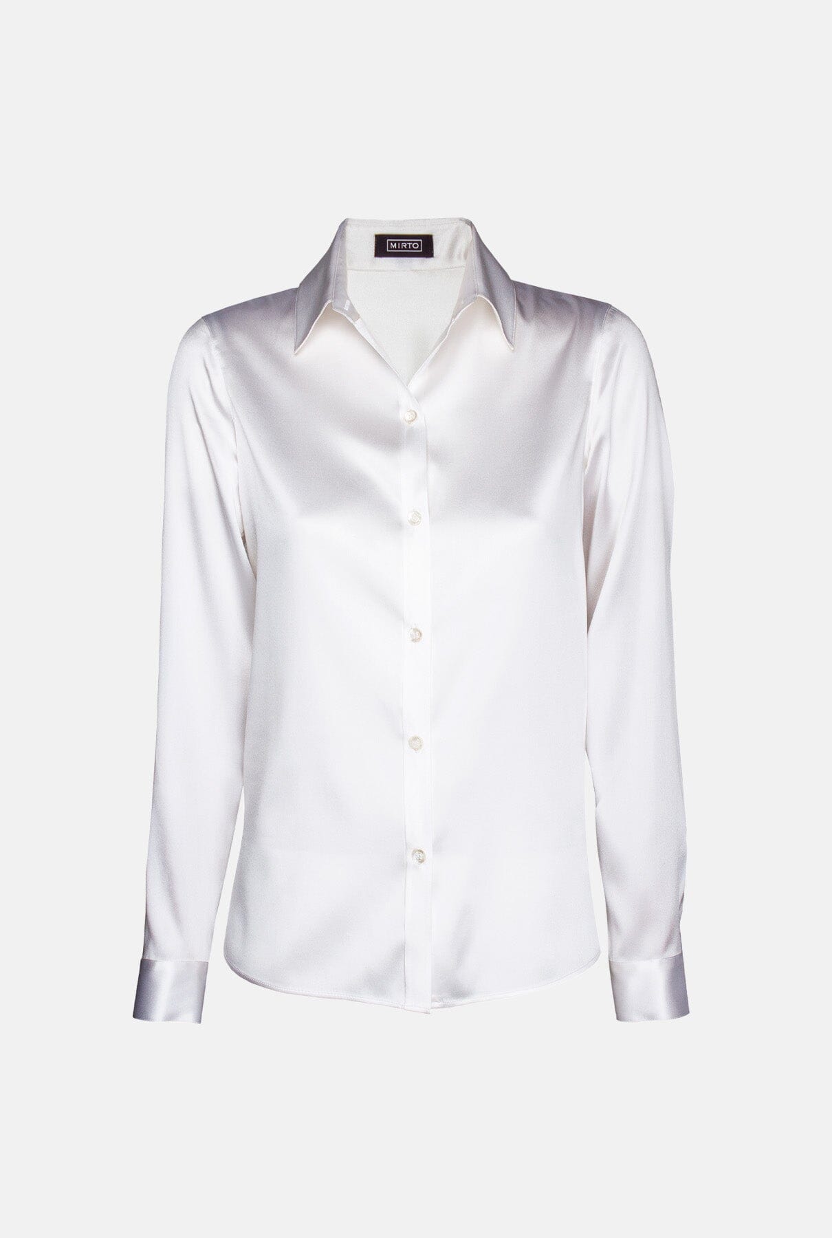 White silk satin blouse Shirts & blouses Mirto 