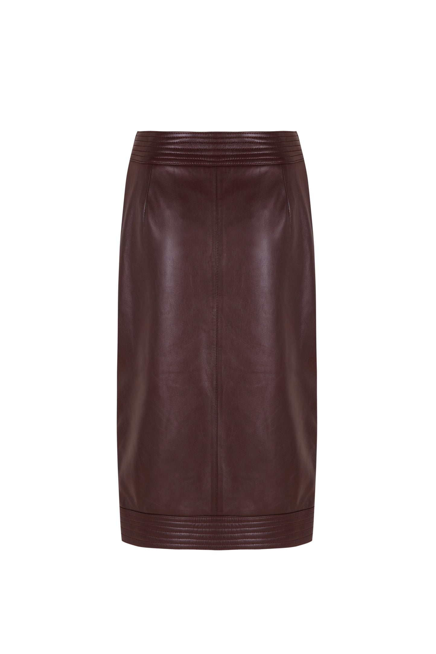 Wine Leather Skirt Skirts PALOMO SPAIN 