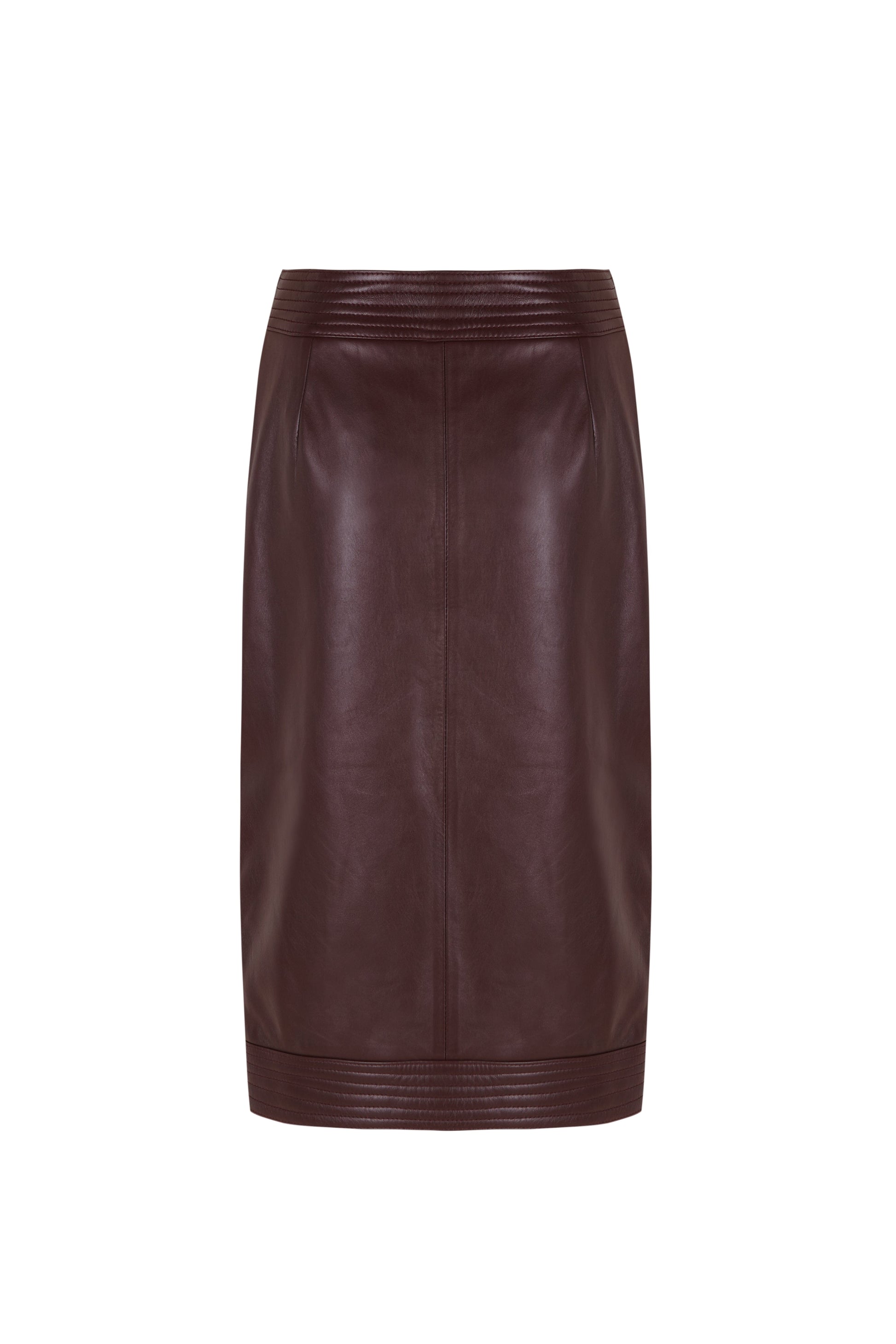 Wine Leather Skirt Skirts PALOMO SPAIN 