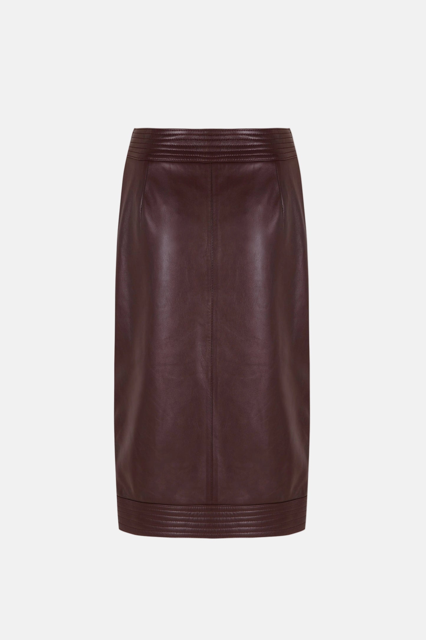Wine Leather Skirt Skirts PALOMO SPAIN 