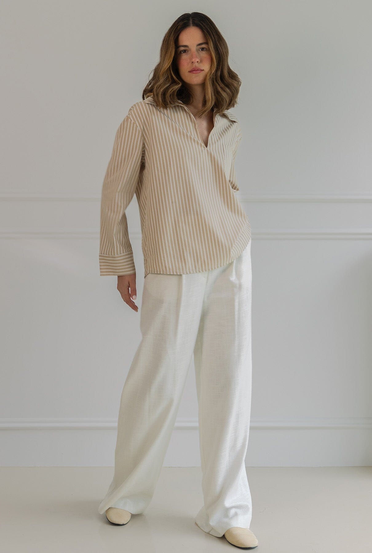 Wrap Up Shirt Camel Shirts & blouses The Villã Concept 