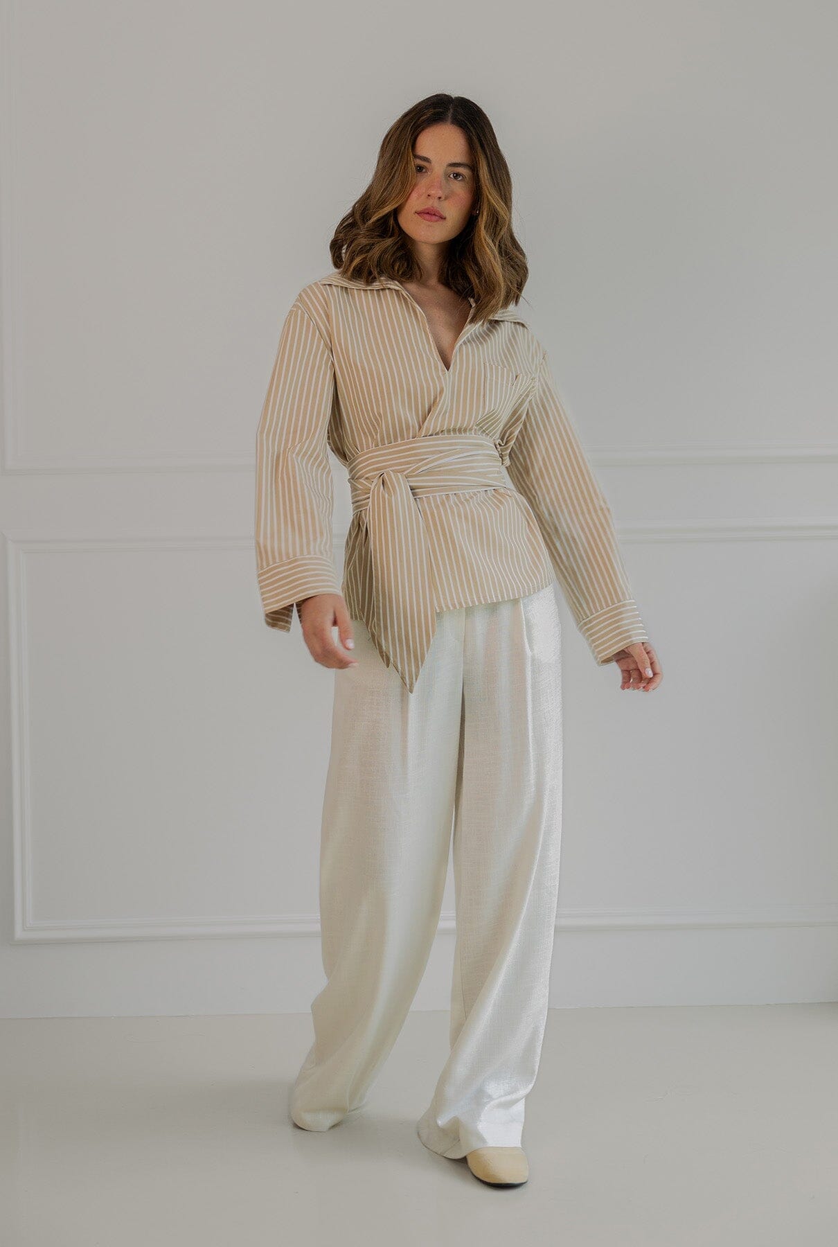 Wrap Up Shirt Camel Shirts & blouses The Villã Concept 