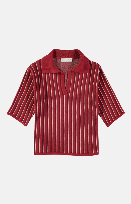 Xiringo Classic Polo Red Tops and Blouses Carlota Cahis 