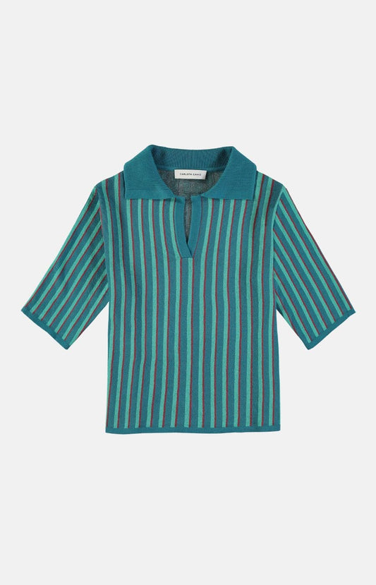 Xiringo Classic Polo Turquoise Shirts & Tops Carlota Cahis 