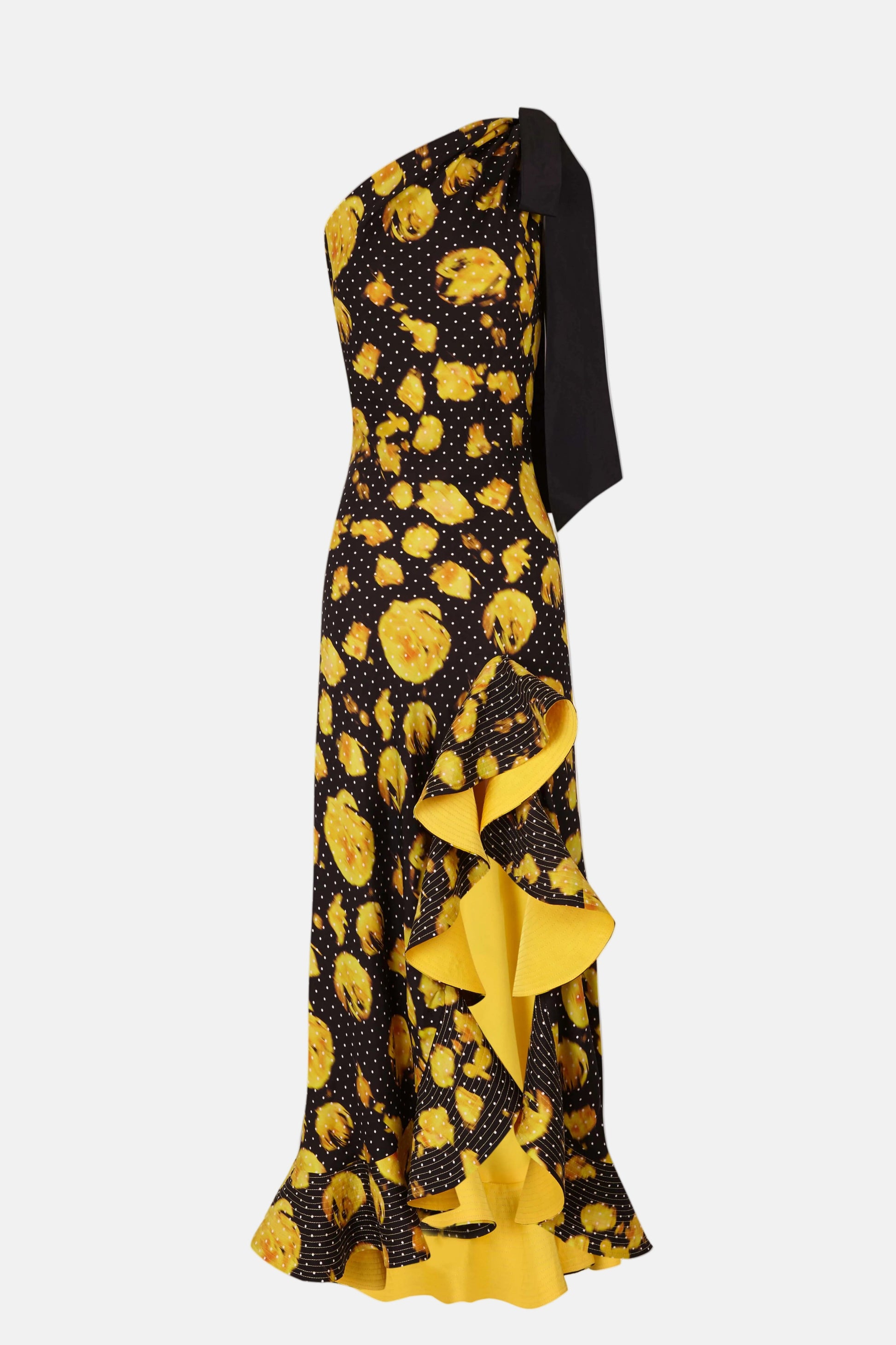 Yellow Ruffled Dress Dresses PALOMO SPAIN 