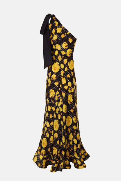 Yellow Ruffled Dress Dresses PALOMO SPAIN 