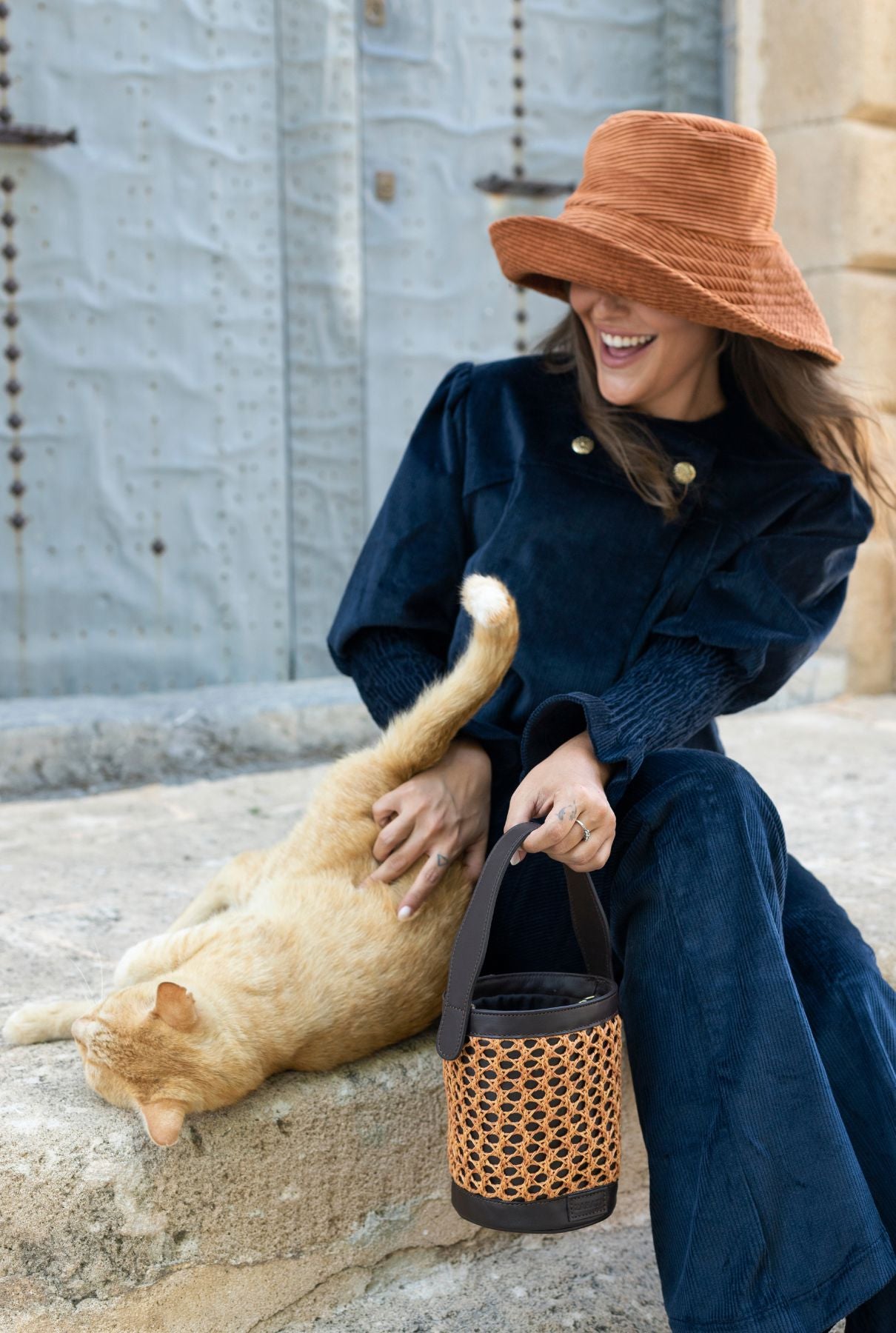 Yoyo Corduroy Hat Ochre Hats Zahati 