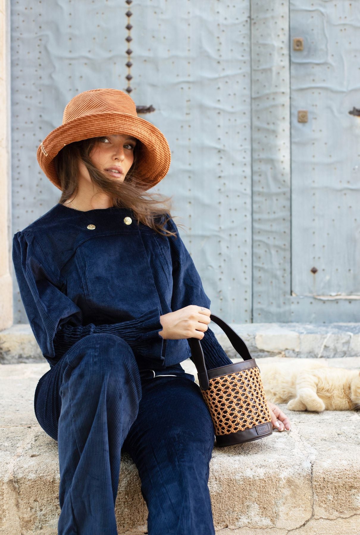 Yoyo Corduroy Hat Ochre Hats Zahati 