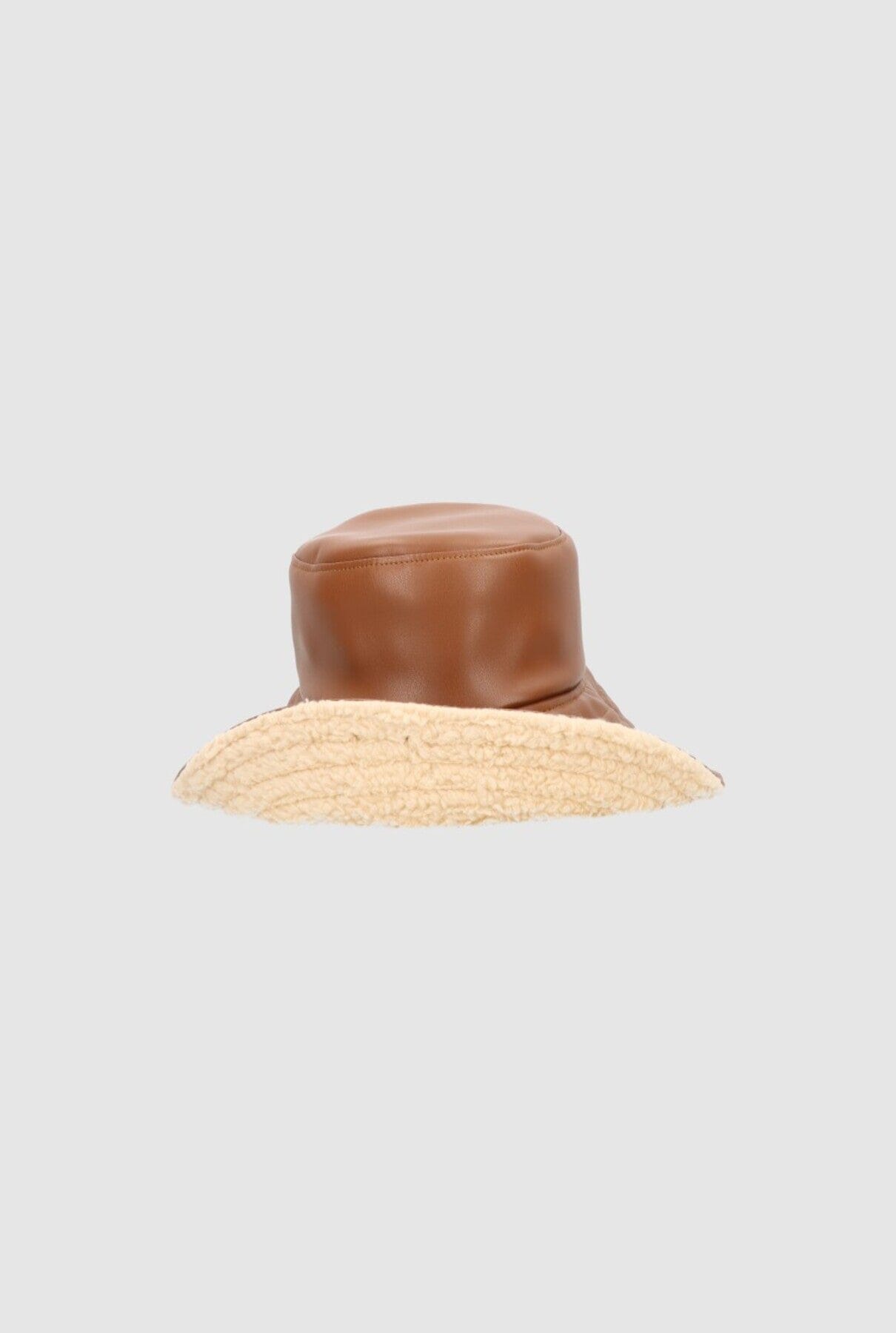 Yoyo Leather Hat Brown Hat Zahati 