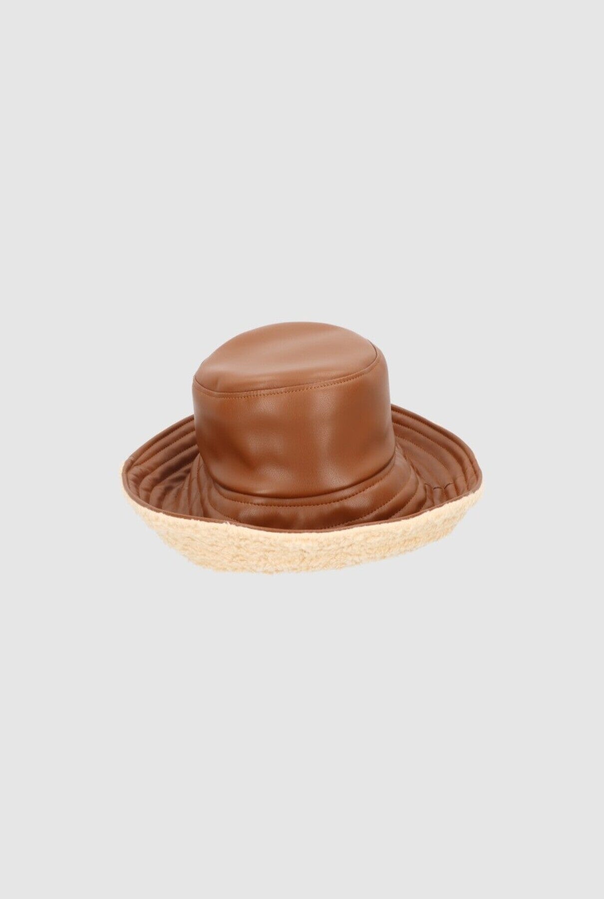 Yoyo Leather Hat Brown Hat Zahati 
