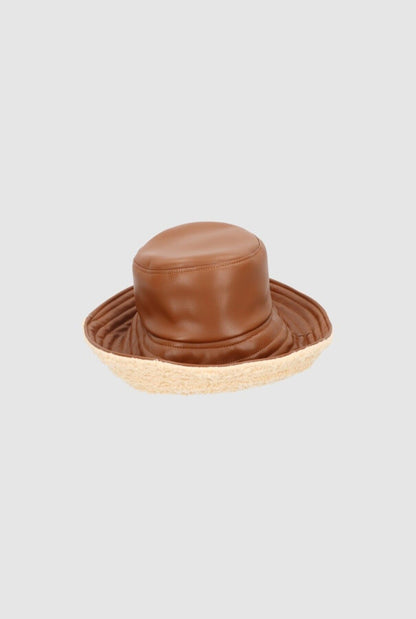 Yoyo Leather Hat Brown Hat Zahati 